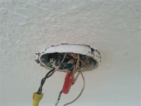 ceiling light junction box loose|ceiling lights no wiring.